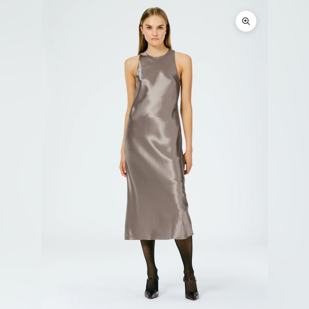 Tibi Heavy Satin Bias Dress NWT